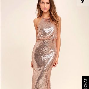 Lulus Rose Gold dress